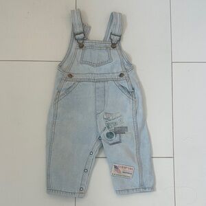 Guess Kids Light Wash Denim Overalls